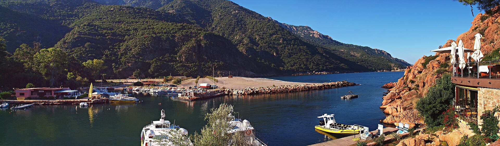Plage de Porto, vue d'ensemble
